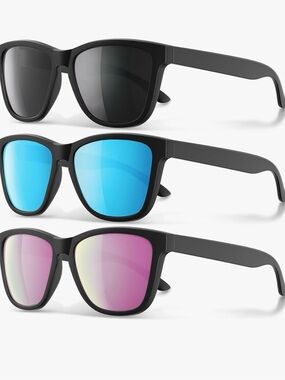 Three pairs / Polarized Sunglasses for Men and Women UV400 Protection